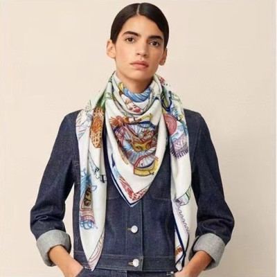 에르메스 여성 블루 스카프 - Hermes Womens Blue Scarf - he459x