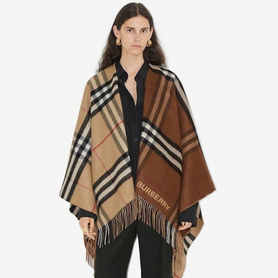 버버리 여성 브라운 양면 판쵸 - Burberry Womens Brown Pancho - bu311x