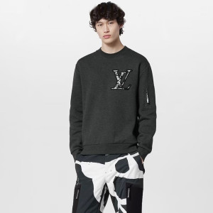 루이비통 남성 그레이 맨투맨 - Louis vuitton Mens Gray Tshirts - lv2025x