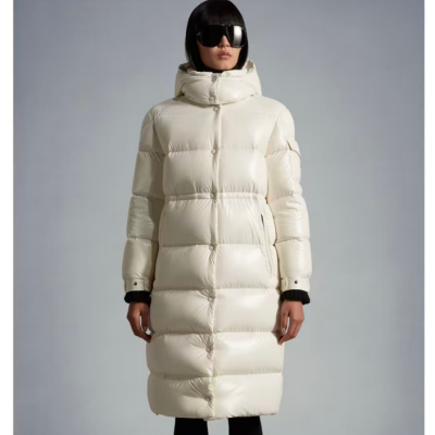 몽클레어 여성 화이트 다운 롱패딩 - Moncler Womens White Down Padding - mo208x
