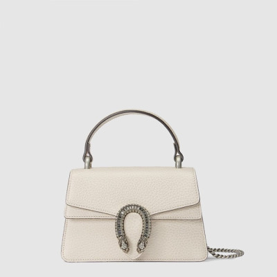 구찌 여성 디오니서스 미니 탑 핸들백 - Gucci Womens White Dionysus Mini Top Handle Bag - gu1095x