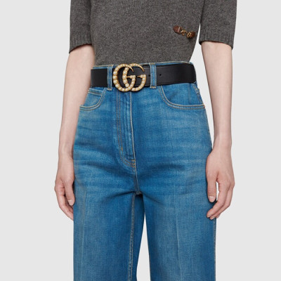 구찌 여성 GG 블랙 벨트 - Gucci Womens Black Belts - gu1120x