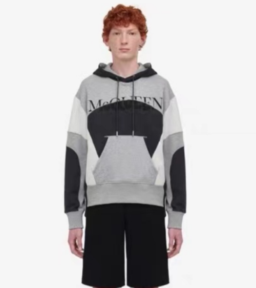 알렉산더맥퀸  남성 캐쥬얼 그레이 후드티 - Alexander McQueen Mens Gray Hoodie - alx124x