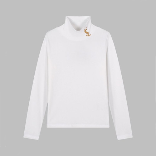 입생로랑 남성 화이트 터틀넥 긴팔티 - Saint laurent Mens White Tshirts - ysl434x