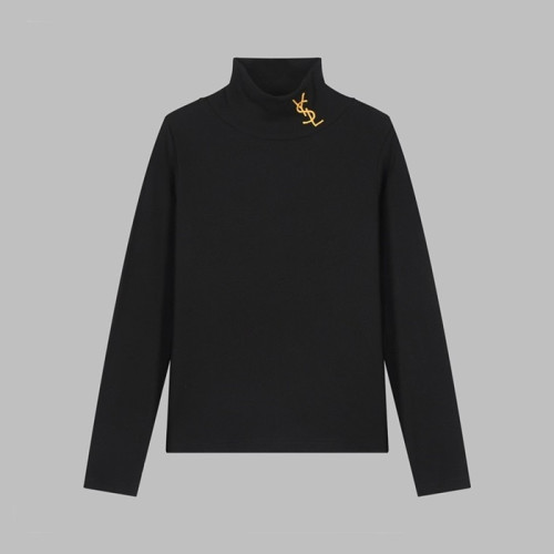 입생로랑 남성 블랙 터틀넥 긴팔티 - Saint laurent Mens Black Tshirts - ysl436x