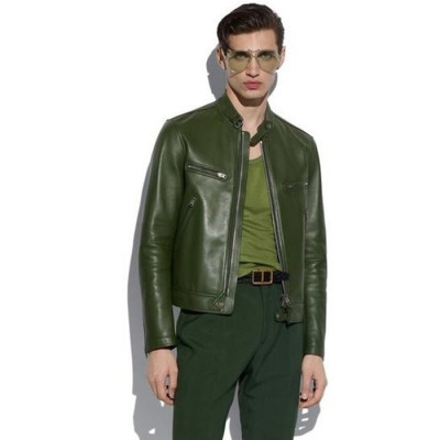 톰포드 남성 그린 가죽 자켓 - Tom Ford Mens Green Jackets - tof68x