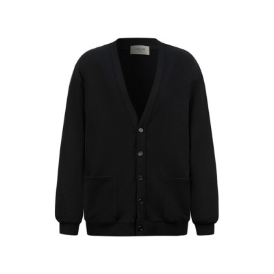 셀린느 남/녀 브이넥 블랙 가디건 - Celine Unisex Black Cardigan - ce275x