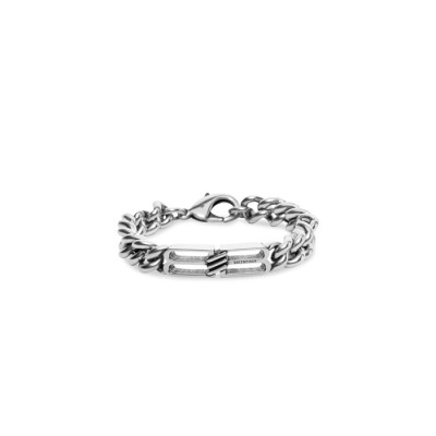 발렌시아가 남성 화이트 골드 팔찌 - Balenciaga Mens White Gold Bangle - acc495x