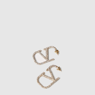 발렌티노 여성 크리스탈 브이로고 시그니처 이어링 - Valentino Womens Crystal V-Logo Signature Earring - acc576x