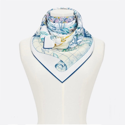 디올 여성 블루 스카프 - Dior Womens Blue Scarf - di869x