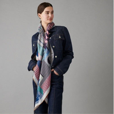 에르메스 여성 블루 스카프 - Hermes Womens Blue Scarf - he537x