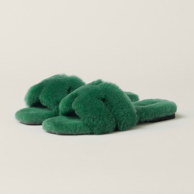 에르메스 여성 그린 슬리퍼 - Hermes Womens Green Slippers - he541x