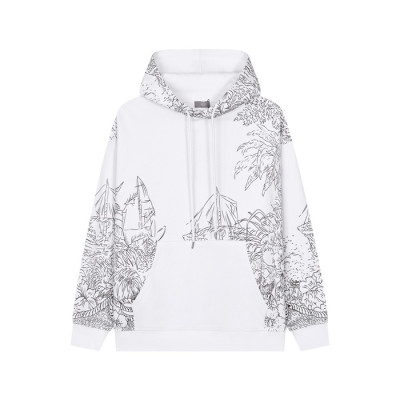 디올 남성 화이트 후드티 - Dior Mens White Hoodie - di877x