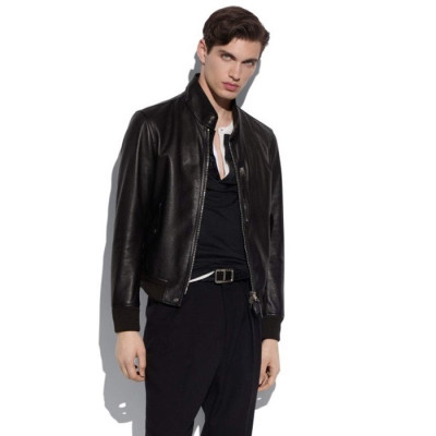 톰포드 남성 블랙 가죽 자켓 - Tom Ford Mens Black Jackets - tof71x