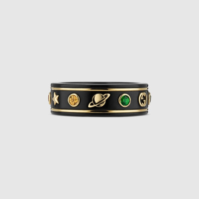 구찌 여성 블랙 반지 - Gucci Womens Black Ring - acc717x