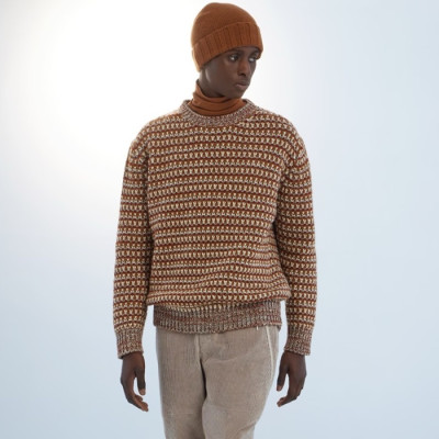 에르메네질도 제냐 남/녀 브라운 스웨터 - Ermenegildo Zegna Unisex Brown Sweater - zeg112x