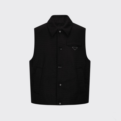 프라다 남성 블랙 다운 베스트 - Prada Mens Black Down Vest - fa13x