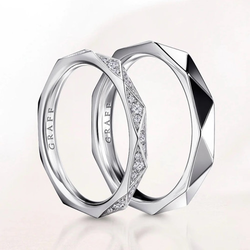 그라프 남/녀 화이트 골드 반지 - Graff Unisex White-gold Ring - acc887x