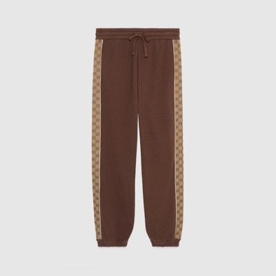 구찌 남성 브라운 트레이닝 팬츠 - Gucci Mens Brown Pants - fa41x