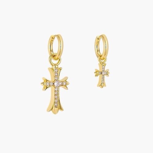 크롬하츠 여성 골드 귀걸이 - Chrome Hearts Womens Gold Earrings - acc912x