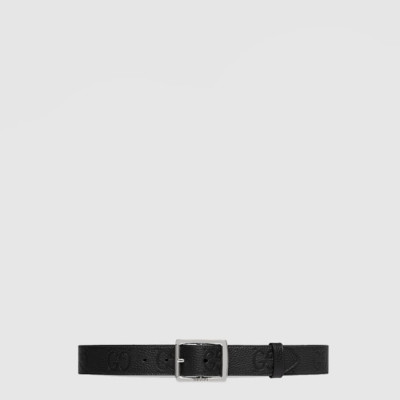 구찌 남성 GG 로고 가죽 벨트 - Gucci Mens GG Logo Leather Belt - be01x