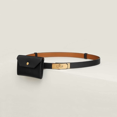 에르메스 여성 켈리 포켓 벨트 - Hermes Womens Black Belts - be15x