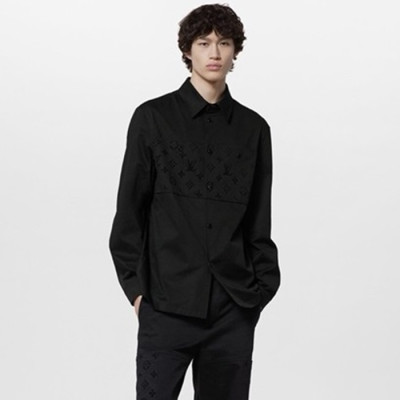 루이비통 남성 블랙 셔츠 - Louis vuitton Mens Black Shirts - cl54x