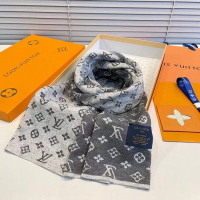 루이비통 레이캬비크 캐시미어 그레이 머플러 - lv160x