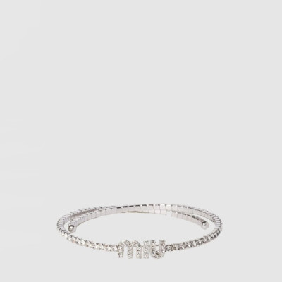 미우미우 여성 크리스탈 초커 네크리스 - Miumiu Womens Crystal Choker Necklace - acc1260x