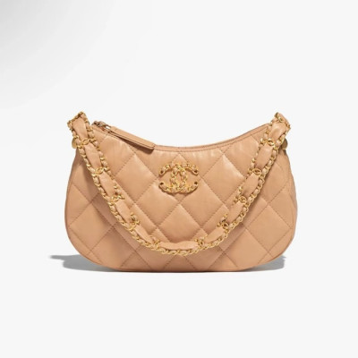 샤넬 여성 베이지 호보백 - Chanel Womens Beige Hobo Bag - chb10x