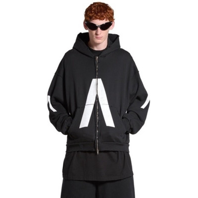 발렌시아가 남/녀 블랙 후드티 - Balenciaga Unisex Black Hoodie - bac10x