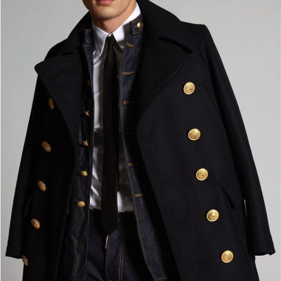 디스퀘어드 남성 블랙 코트 - Dsquared2 Mens Black Coats - d2c22x