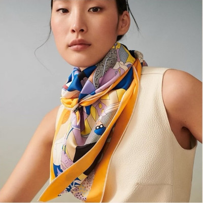 에르메스 여성 오렌지 스카프 - Hermes Womens Orange Scarf - acc1353x