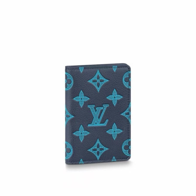 루이비통 남성 블루 카드 지갑  - Louis vuitton Mens Blue Card Wallets - lvw27x