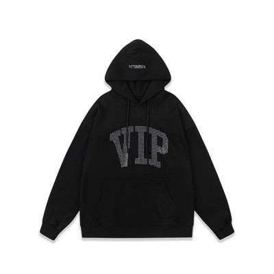 베트멍 남성 블랙 후드티 - Vetements Mens Black Hoodie - vec68x