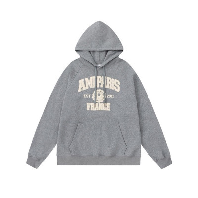 아미 남성 캐쥬얼 그레이 후드티 - Ami Mens Gray Hoodie - amc141x