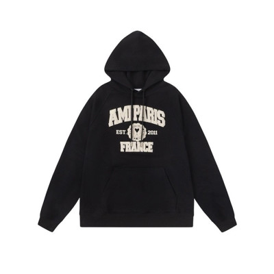 아미 남성 캐쥬얼 블랙 후드티 - Ami Mens Black Hoodie - amc142x