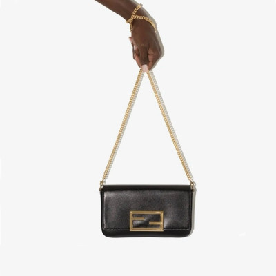 펜디 여성 블랙 바게트 백 - Fendi Womens Baguette Bag - feb254x