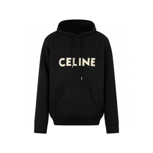 셀린느 남성 캐쥬얼 블랙 후드티 - Celine Mens Black Hoodie - cec10x