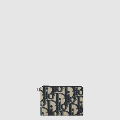 디올 남성 맥시 오블리크 자카드 A5 파우치 - Dior Mens Maxi Oblique Jacquard A5 Pouch - dib444x