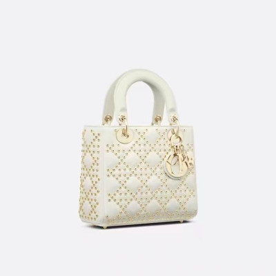 디올 여성 화이트 레이디 백 - Dior Womens White Lady Bag - dib482x