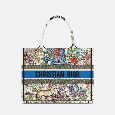 디올 여성 블루 북토트 - Dior Womens Blue Book Tote - dib555x