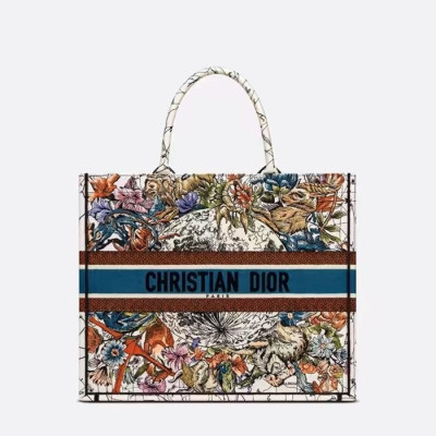 디올 여성 블루 북토트 - Dior Womens Blue Book Tote - dib655x