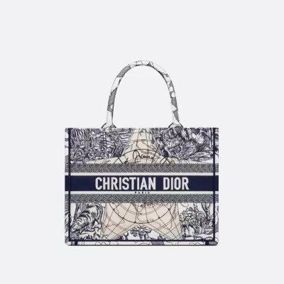 디올 여성 네이비 북토트 - Dior Womens Navy Book Tote - dib666x