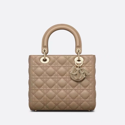 디올 여성 베이지 레이디 백 - Dior Womens Beige Lady Bag - dib693x