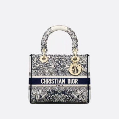 디올 여성 블랙 레이디 백 - Dior Womens Black Lady Bag - dib729x