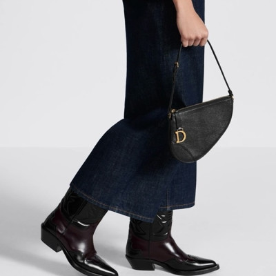 디올 여성 블랙 숄더백 - Dior Womens Black Shoulder Bag - dib818x