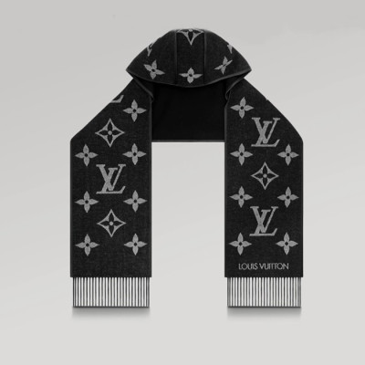 루이비통 남/녀 블랙 머플러 - Louis vuitton Unisex Black Muffler - acc1773x