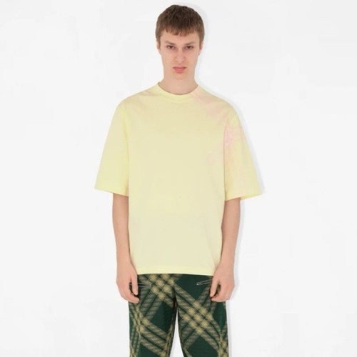 버버리 남성 옐로우 크루넥 반팔티 - Burberry Mens Yellow Tshirts - buc253x