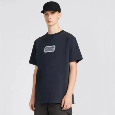 디올 남성 블랙 반팔 티셔츠 - Dior Mens Black Tshirts - dic284x